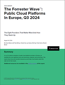 Cover page of the Forrester WAVE™-Report