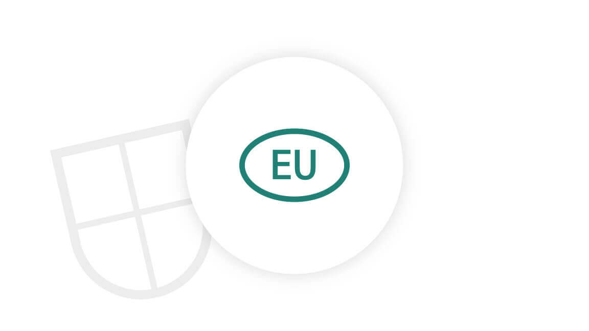 Icon with emblem and EU sign