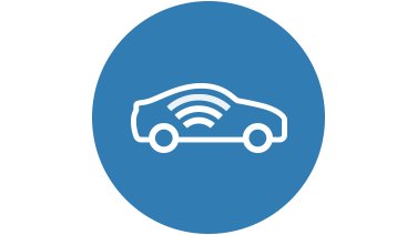 Icon eines vernetzten Fahrzeugs