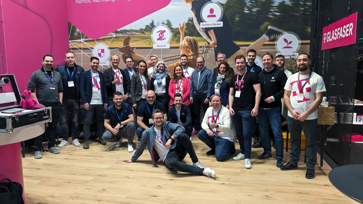 Das T-Systems Team auf der EuroCIS 2024