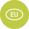 Icon with circled text EU