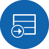 Icon with arrow and database