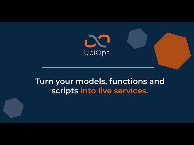 UbiOps:  run, manage and connect your Python & R models and functions.