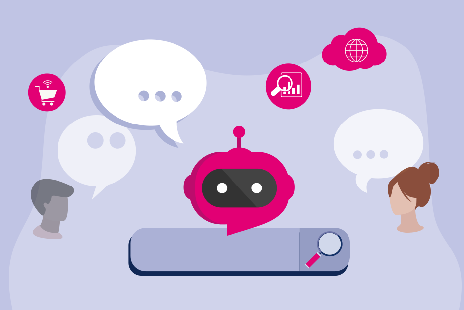 Illustration des Open Telekom Cloud Chatbots