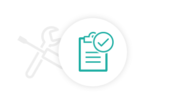 Icon of a clipboard with a checkmark.