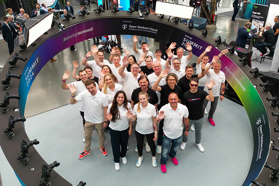 The Open Telekom Cloud team was at center stage: with presentations, a stand and its own mascots.