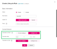 Screenshot from Create Lifecycle Rule
