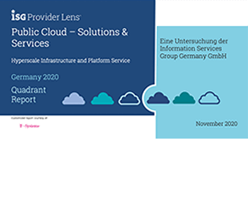 Cover picture of the study "ISG Provider Lens™ - Public Cloud - Solutions and Services 2020".
